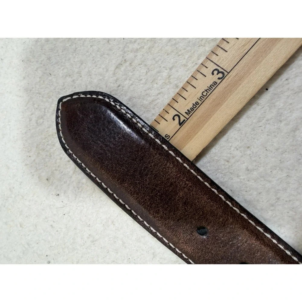 Links Kings Leather Belt Mens‎ 46 52 Brown Handcrafted Italian Western Heritage
